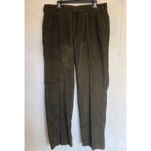 Orvis Pants Mens 36x31 Corduroy Olive Green Outdoor Academia Preppy Pleated